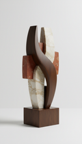 Dark Sandalwood and Marble Object